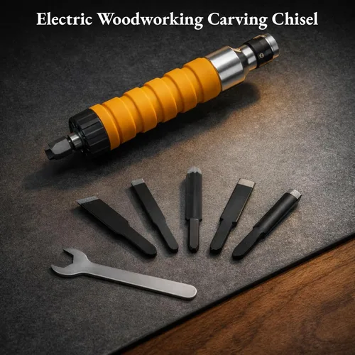Miniatura 7 de AUNMAS Cuchillo de grabado de cincel eléctrico para carpintería, accesorios de herramienta para carpintería y grabador, 5 cuchillas y 1 llave