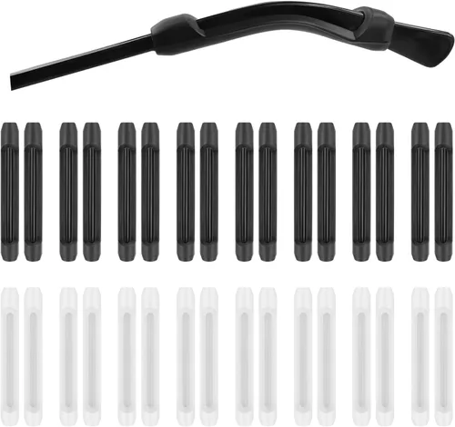 16 pares de empuñaduras de silicona suave con punta de patilla para lentes, antideslizantes, agarres elásticos y cómodos, lentes de lectura