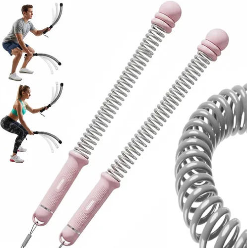Saker - Cuerdas de batalla ajustables sin cuerda | Cuerdas de entrenamiento con peso inalámbricas para gimnasio en casa | Equipo de ejercicio Rosa