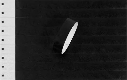Pulseras negras para eventos, 500 unidades, resistentes al desgarro, cómodas, impermeables, ligeras, para eventos, conciertos, entradas a