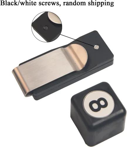 Miniatura 4 de LAKE OF FIRE Soporte para Tiza de Billar, Soporte para Tiza de Taco de Billar con Clip Magnético para Cinturón, Accesorios para Billar y Snooker