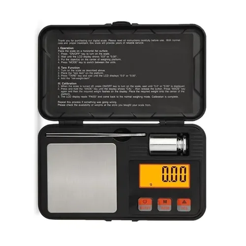 7.05 oz/0.00 oz 1.76 oz/0.00 oz Escala de bolsillo Mini escala digital Peso de calibración Escala electrónica Pantalla LCD retroiluminada de alta