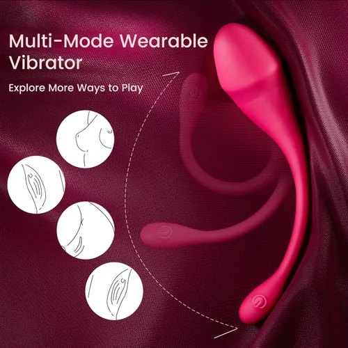 Miniatura 5 de ECRVOM Vibrador de juguetes sexuales, consolador portátil, con control de aplicación, vibradores de huevos con 10 vibraciones, recargable punto G