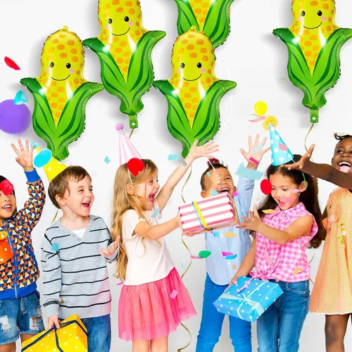 Miniatura 5 de Shappy 20 globos de maíz con temática de frutas de 28 pulgadas, globos de aluminio para decoración de maíz, globos de aluminio para cumpleaños, baby
