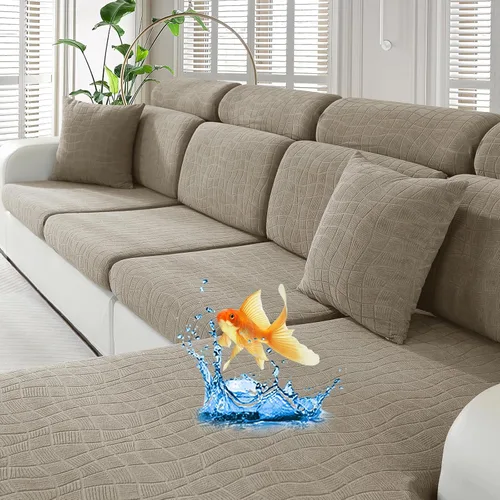 Miniatura 23 de MAXIJIN Fundas impermeables para cojín de sofá Fundas elásticas para asiento de sofá Fundas lavables, Fundas seccionales para cojines de exterior
