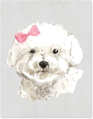 Miniatura 25 de Andaz Press Póster impreso para pared de perro, 8.5 x 11 pulgadas, Shih Tzu en lazo rosa, 1 paquete, regalo de cumpleaños de Navidad, sin marco