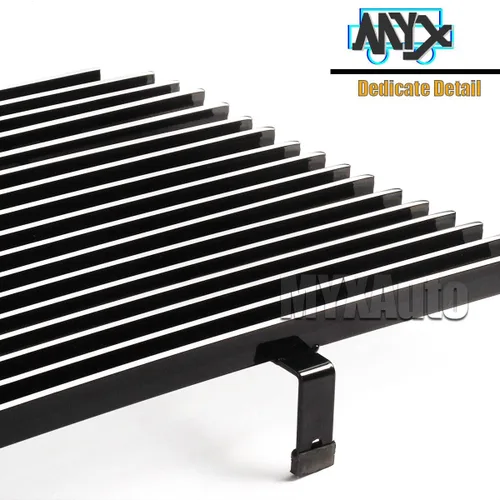 Miniatura 5 de Rejilla pulida delantera superior superior para Ford Bronco F-Series 1992-1997 Pickup F-150/F-250/F-350 Cromo Billet Grill Inserto de parrilla