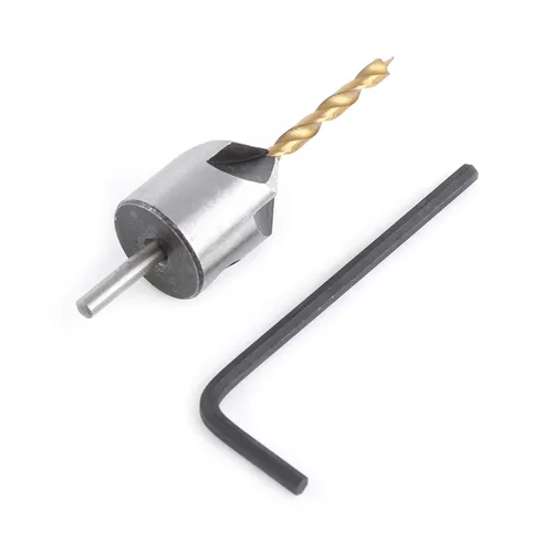 Miniatura 2 de Yosoo Health Gear Juego de 11 brocas avellanadas de acero de alto carbono con diseño en espiral de 5 flautas para perforar, biselar, desbarbar