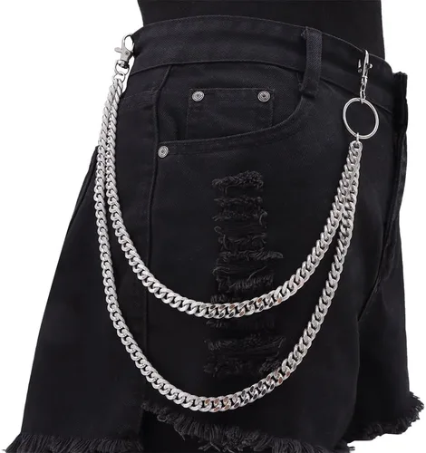 Miniatura 3 de Cadena de pantalón punk para mujeres y hombres, estilo vintage, gótico, remache, Mansard, cadena de pantalones de los años 80 y 90, hip hop, cadena