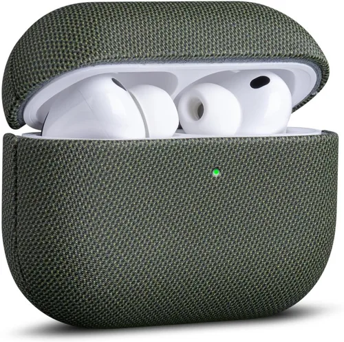 Miniatura 29 de Haobobro Funda de piel para AirPods Pro 3, piel seleccionada respetuosa con la piel, con textura de fibra de carbono, hecha a mano, funda rígida