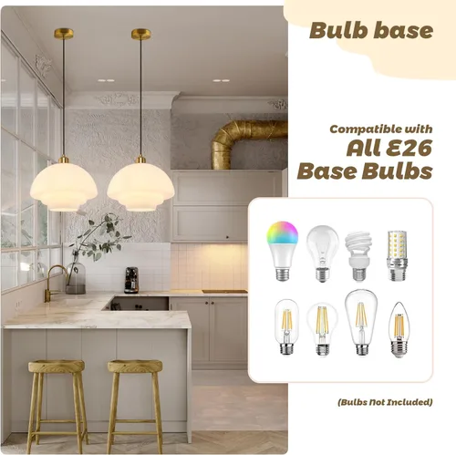 Miniatura 4 de Luces colgantes de globo de cristal, 1 luz, lámpara colgante de isla de cocina, estilo moderno de mediados de siglo, candelabro dorado de granja