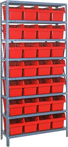 Miniatura 431 de Quantum QSBU-245BK Heavy Duty Shelving Unit with (7) Shelves and (24) QUS245 Black Bins for Garage Warehouse Storage Distribution 400 lb Load