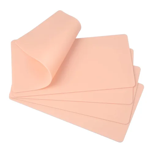 Benbilry Piel de práctica de tatuaje en blanco, 10.7 x 6 pulgadas de grosor de doble cara para tatuar cejas, tamaño grande, 5 hojas para