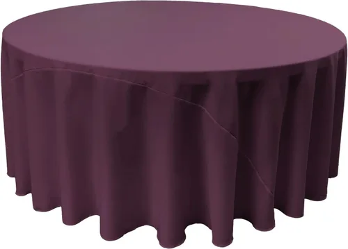 Miniatura 105 de LA Linen - Mantel redondo lavable de popelina de poliéster, resistente a manchas y arrugas, 51", mantel de tela para comedor, cocina, fiesta, Negro