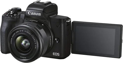 Miniatura 4 de Canon EOS M50 Mark II SLR digital sin espejo con lente de 0.591-1.772 in (negro) + tarjeta de memoria de 64 GB, kit de filtro de 3 piezas, trípode