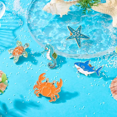 Miniatura 208 de Pandahall - Broches esmaltados de aleación con varios temas, broche de solapa, juego de pines esmaltados