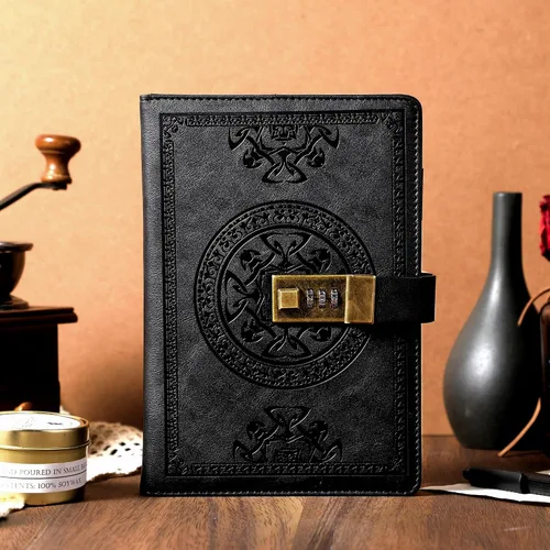 Miniatura 5 de Diario CAGIE con cerradura para hombres y mujeres, recargable con 290 páginas rayadas, diario con cerradura con bolígrafo, diario de escritura