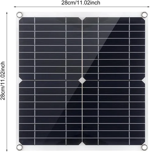 Miniatura 6 de Kit de panel solar de 200 W, 12 V, salidas USB duales de 5 V, combo de controlador de panel solar, con controlador de carga solar de 100 A
