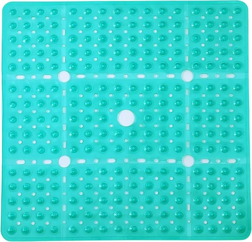 Miniatura 8 de ENKOSI Alfombrilla grande de 27 x 27 pulgadas cuadrada antideslizante para la ducha Alfombrilla antideslizante para cabina de ducha para personas