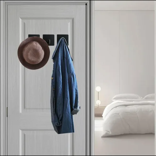 Miniatura 7 de Ganchos adhesivos para colgar, 4 unidades, ganchos para toallas para baño, ganchos adhesivos para paredes sin daños, gancho adhesivo