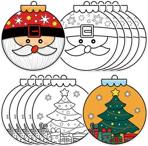 Manteles individuales desechables de papel para colorear de Navidad, mantel individual de actividades para colorear de Navidad, decoración de