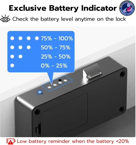 Miniatura 7 de eLinkSmart Cerradura inteligente para gabinete, cerraduras de cajón a prueba de bebés y niños, ocultas, sin perforación, adhesivas, magnéticas