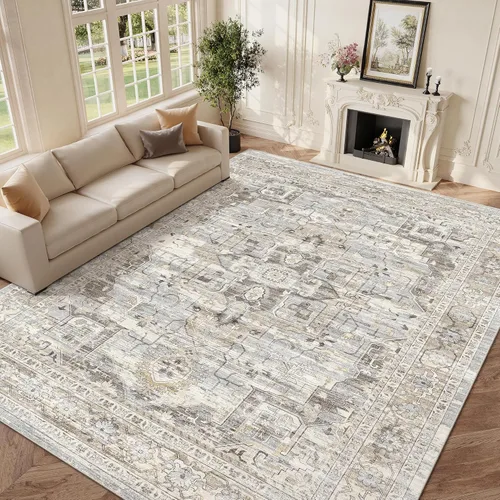 Miniatura 66 de Alfombra de pasillo lavable de 2 x 6 pies - Alfombras de cocina con respaldo antideslizante vintage suave estilo granja, alfombra de entrada