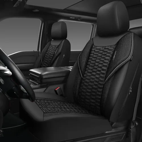 Miniatura 19 de CAR PASS Juego completo de fundas para asientos de automóvil de espuma 3D y cuero PU, lujosas fundas para asientos de cuero sintético transpirables