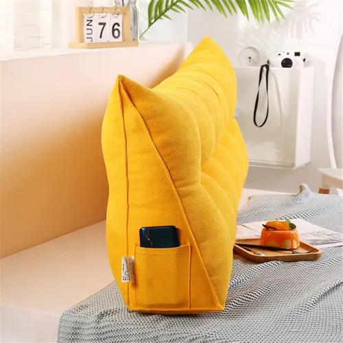 Miniatura 5 de Cojín para cabecero, almohada de lectura, almohada grande para cabecero, soporte lumbar para el día de la madre con funda extraíble, naranja, 59.1 x