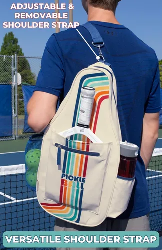 Miniatura 4 de STEEL MILL AND CO. Bolsas de pickleball para mujeres y hombres, bolsa de pickleball unisex con capacidad para 4 paletas de pickleball, bolsa