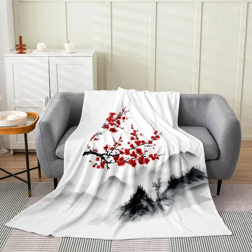 Miniatura 21 de Erosebridal Manta de hojas para niños, niñas y hombres, manta de forro polar colorida, manta de cama de hojas de mandala bohemio, 30 x 40 pulgadas