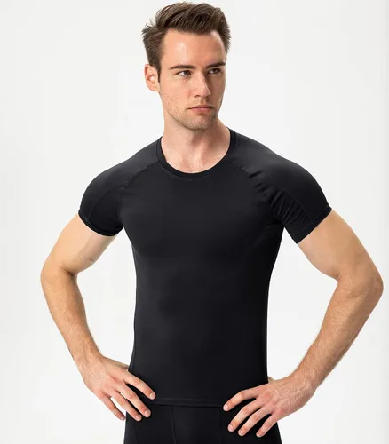 Miniatura 3 de Camisetas de compresión para hombre, de manga corta, para entrenamiento, gimnasio, correr, secado fresco, deportes, capa base, atléticas, camisetas