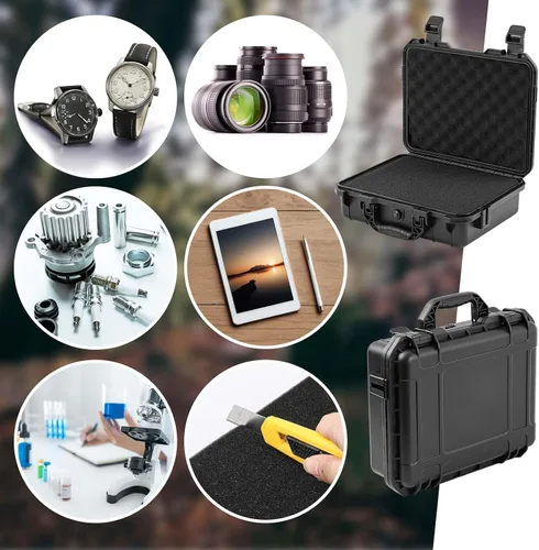 Miniatura 7 de Relaxweex 1 funda rígida impermeable de 8.5 x 6.5 x 3.7 pulgadas con inserto de espuma personalizable para bricolaje, funda protectora portátil