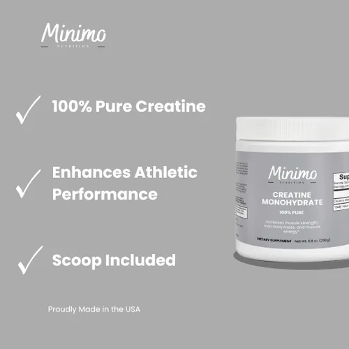 Miniatura 2 de Monohidrato de creatina en polvo, 5000 mg por porción, 50 porciones, 100% puro, apoya la energía y la fuerza muscular, 8.8 onzas