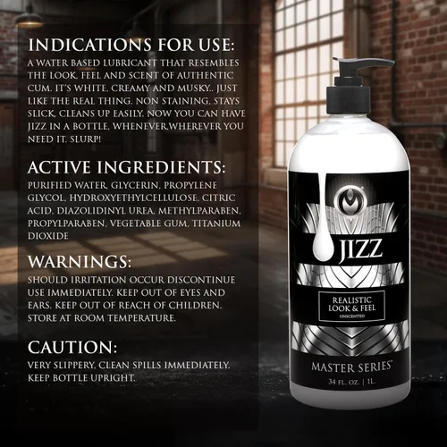 Miniatura 5 de Master Series Creamy White Body Glide Lubricante a base de agua con textura realista y fórmula sin perfume, resbaladizo de larga duración,