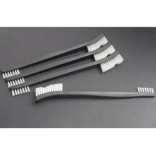 Miniatura 3 de Paquete de 10 cepillos de limpieza multiusos de doble punta para pistolas de 7 pulgadas, cepillos de cerdas de nailon de acero y latón (nailon)
