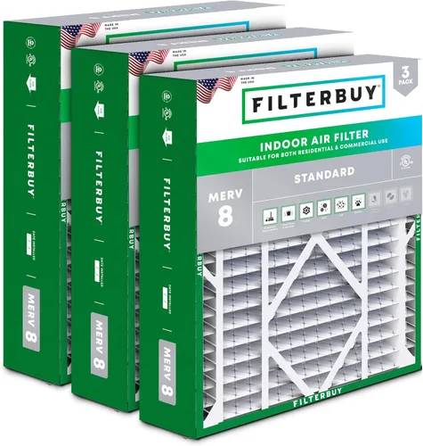 Miniatura 21 de Filterbuy Filtro de aire MERV 8 Essential Dust & Allergy Defense de 10 x 17 x 2 (paquete de 3), filtros exteriores plisados electrostáticos