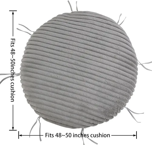 Miniatura 2 de HOMBYS Funda mullida y peluda para cojín de silla Papasan, solo funda de felpa de piel sintética (sin cojín), fundas de cojín extraíbles suaves
