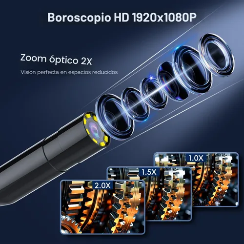 Miniatura 3 de SKYBASIC Cámara Endoscopio Industrial Boroscopio con Luz, 4.3'' HD Digital Portátil Impermeable Herramientas de Alcantarillado Cámara de Inspección