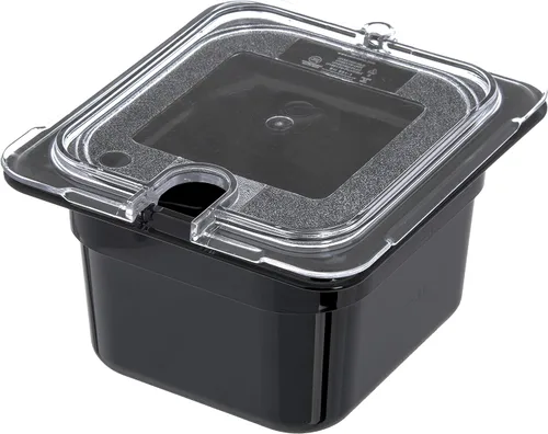Miniatura 7 de Carlisle FoodService Products StorPlus - Recipiente de almacenamiento de alimentos de tamaño 1/6 para servir y almacenar alimentos calientes o Negro