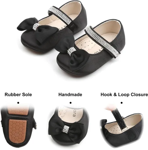 Miniatura 137 de Felix & Flora Zapatos de bebé de suela suave - Zapatos de bebé para caminar, mocasines, suela de goma, zapatos de cuna