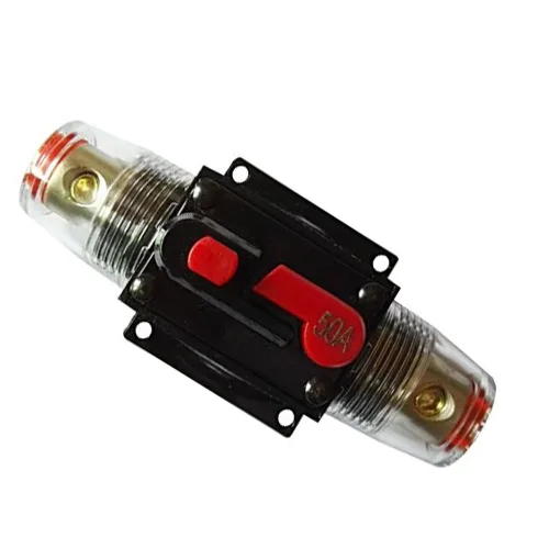 Miniatura 10 de ZOOKOTO 20 A 30 A 40 A 50 A 60 A 80 A 100 A 150 A 200 A 250 A 300 A interruptor de circuito con soporte de fusibles de reinicio manual para auto