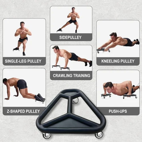 Miniatura 3 de HOTWAVE Rueda de rodillo de abdominales para entrenamiento de núcleo, equipo de ejercicio abdominal extra ancho para abdominales, brazos y espalda
