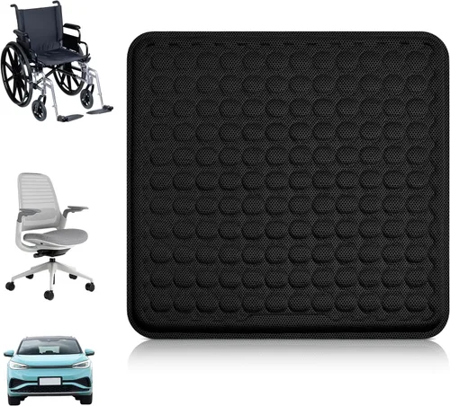 Miniatura 8 de Cojín de asiento de gel refrescante, diseño de panal transpirable que absorbe los puntos de presión, para silla de oficina, asiento de automóvil
