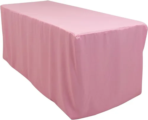 Miniatura 9 de BalsaCircle Mantel de poliéster ajustado negro de 6 pies para bodas, fiestas, eventos, mantelería