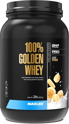 Miniatura 31 de Maxler 100% proteína de suero de leche dorada – 0.88 oz de proteína de suero de alta calidad en polvo por porción – Pre, post e intra entrenamiento