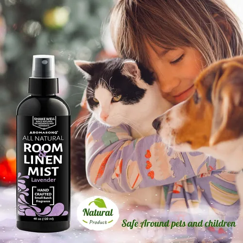 Miniatura 3 de Aromasong Spray de lavanda totalmente natural para dormir - Spray de habitación y lino para almohadas y sábanas - Spray de lavanda para el hogar