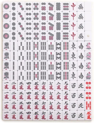 Miniatura 7 de Yellow Mountain Imports Set de Mahjong Riichi japonés - Azulejos grandes blancos y verdes, estuche de vinilo - Incluye ficha del Viento del Este