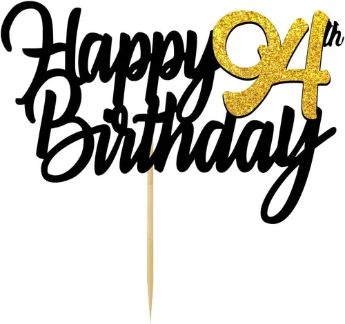 Miniatura 15 de Decoración para tarta de cumpleaños número 24 con purpurina para 24 años, decoraciones de cumpleaños de 24 años, decoraciones doradas para tartas