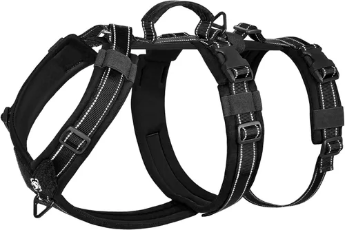 Miniatura 10 de OneTigris - Arnés para perro, chaleco para perro con acolchado suave sin tirones, nylon táctico ajustable duradero de alta resistencia para perros